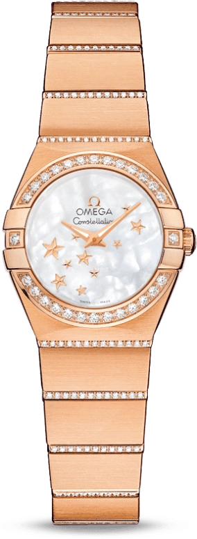 Omega,Constellation 24mm,24mm,Red Gold,White,Quartz,30000hours,In-house Caliber,123,123.55.24.60.05.004