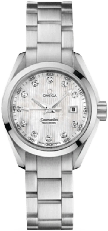 Omega,Aqua Terra 30mm,30mm,Stainless Steel,White,Quartz,Date,26280hours,231,231.10.30.61.55.001