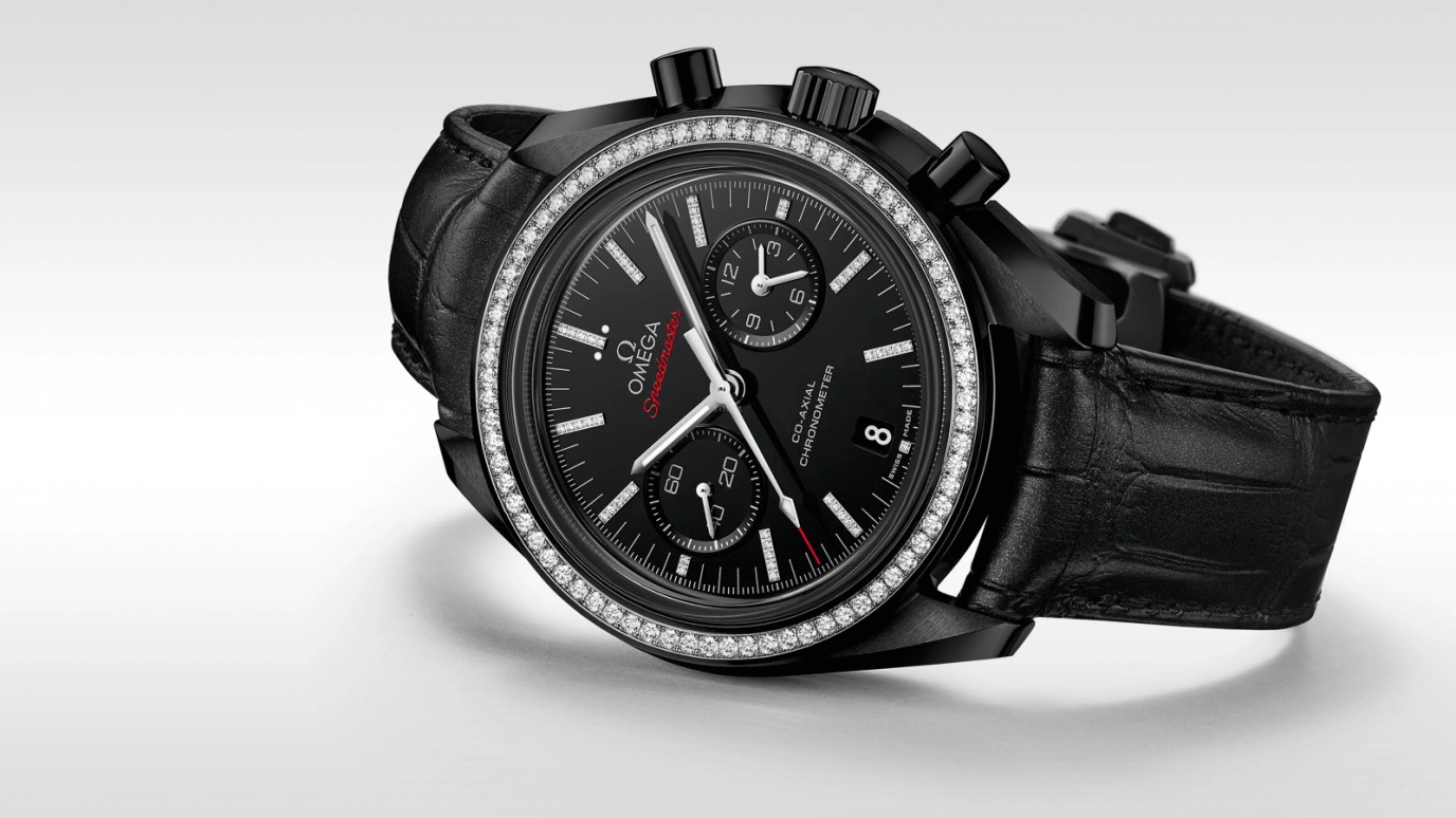 Omega,Speedmaster (Non-Moonwatch) 44.25mm,44.25mm,Ceramic,Black,Automatic,Chronograph,Date,Co-Axial Escapement,Column Wheel,60hours,In-house Caliber,311,311.98.44.51.51.001