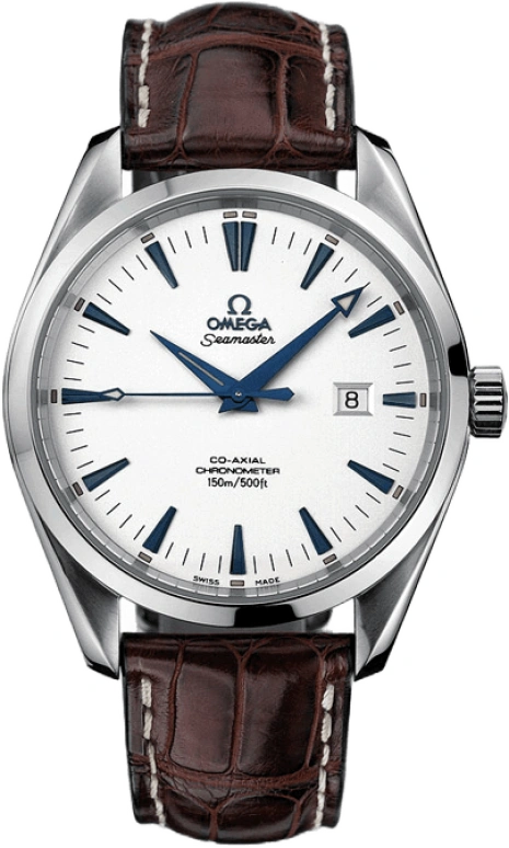 Omega,Aqua Terra 42.20mm,42.20mm,Stainless Steel,White,Automatic,Date,Co-Axial Escapement,2802,2802.33.37