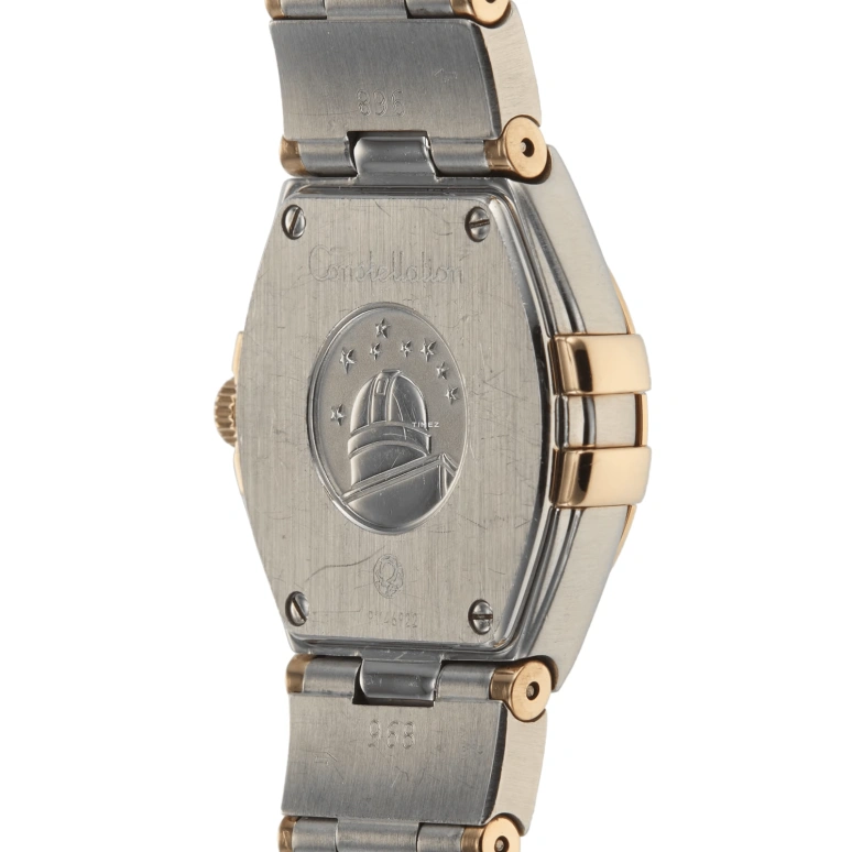 Omega,Constellation 24mm,24mm,Yellow Gold,Stainless Steel,White,Quartz,30000hours,In-house Caliber,123,123.25.24.60.55.010