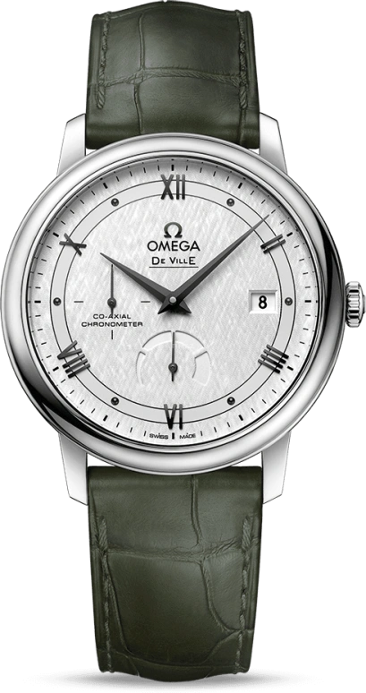 Omega,De Ville 39.50mm,39.50mm,Stainless Steel,Silver,Automatic,Date,Power Reserve Indicator,Co-Axial Escapement,424,424.13.40.21.02.004