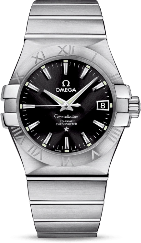 Omega,Constellation 35mm,35mm,Stainless Steel,Black,Automatic,Date,Co-Axial Escapement,123,123.10.35.20.01.001