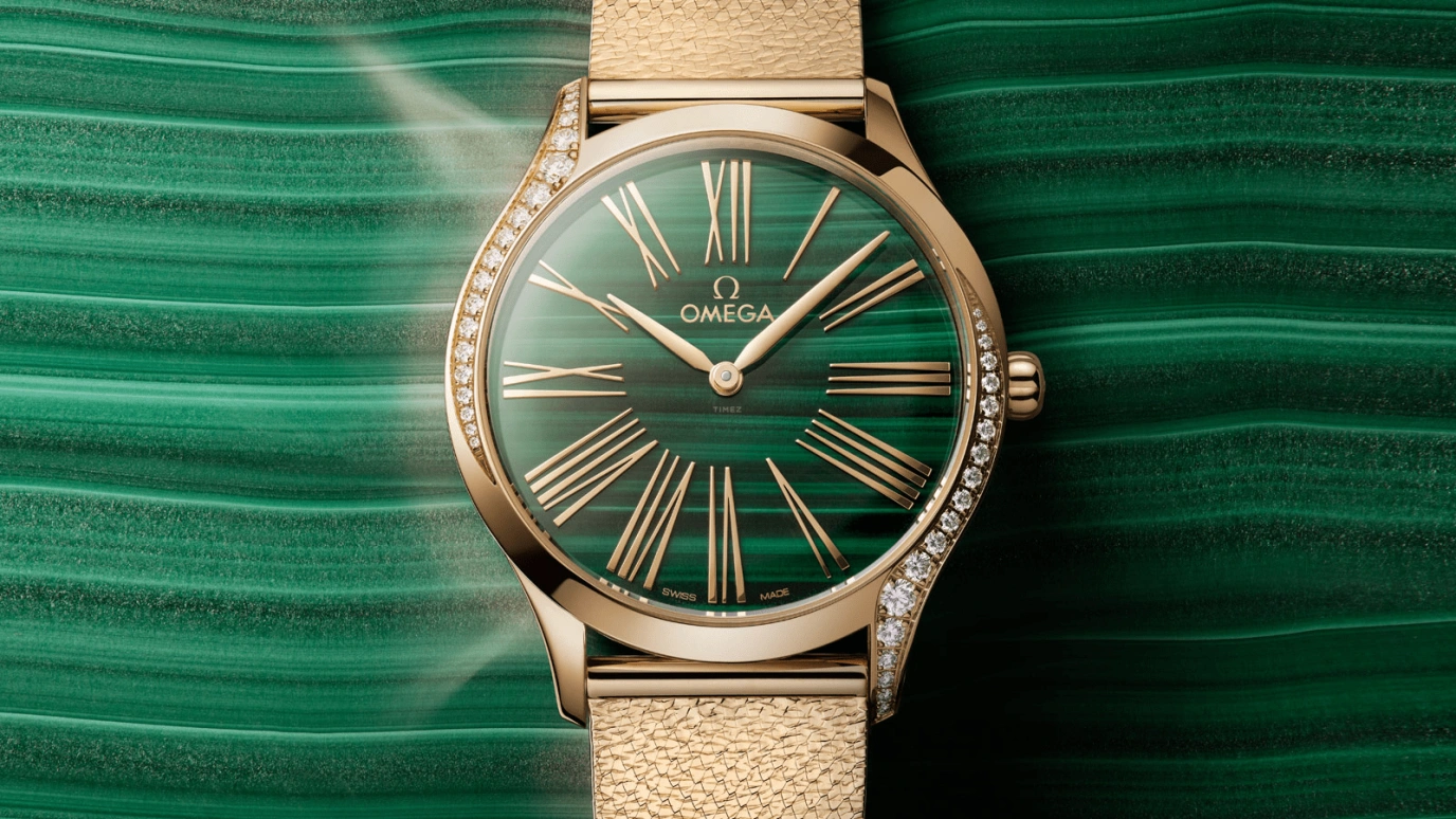 Omega,Trésor 36mm,36mm,Moonshine Gold,Green,Quartz,Day,Zodiac Indications,428,428.55.36.60.99.003