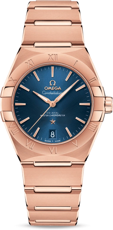 Omega,Constellation 36mm,36mm,Sedna Gold,Blue,Automatic,Date,Co-Axial Escapement,131,131.50.36.20.03.001