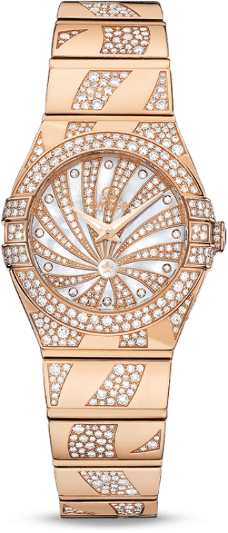 Omega,Constellation 24mm,24mm,Red Gold,White,Quartz,30000hours,In-house Caliber,123,123.55.24.60.55.011