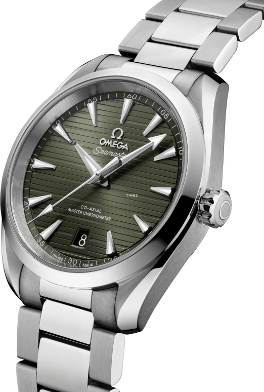 Omega,Seamaster 38mm,38mm,Stainless Steel,Green,Automatic,Day,Anti-magnetic,220,220.10.38.20.10.003