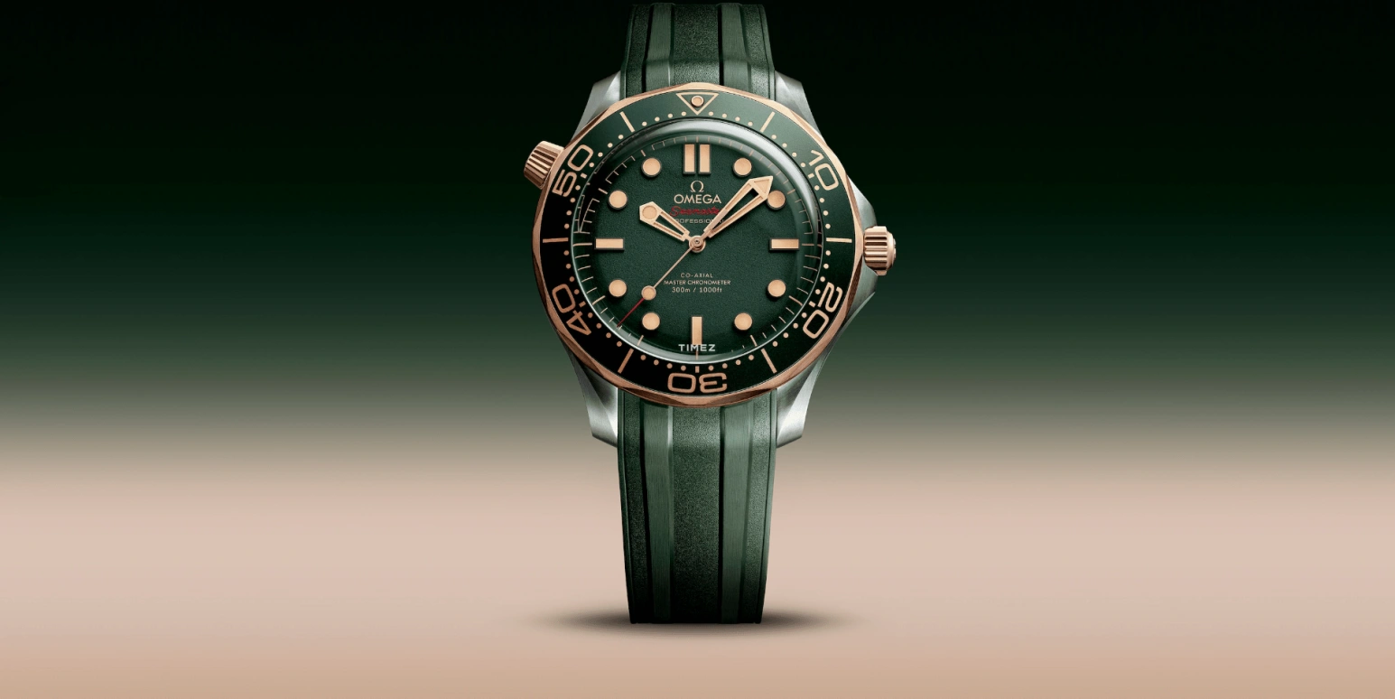 Omega,Seamaster Diver 300M 42mm,42mm,Titanium,Green,Automatic,55hours,In-house Caliber,210,210.92.42.20.10.001