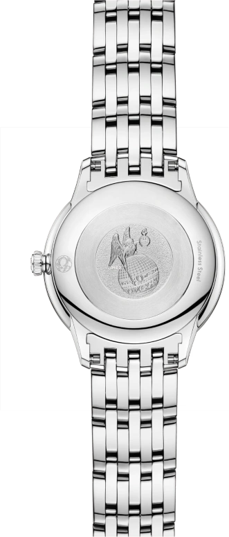 Omega,De Ville 27.50mm,27.50mm,Stainless Steel,White,Quartz,In-house Caliber,Sapphire,Crystal Glass,434,434.15.28.60.55.001