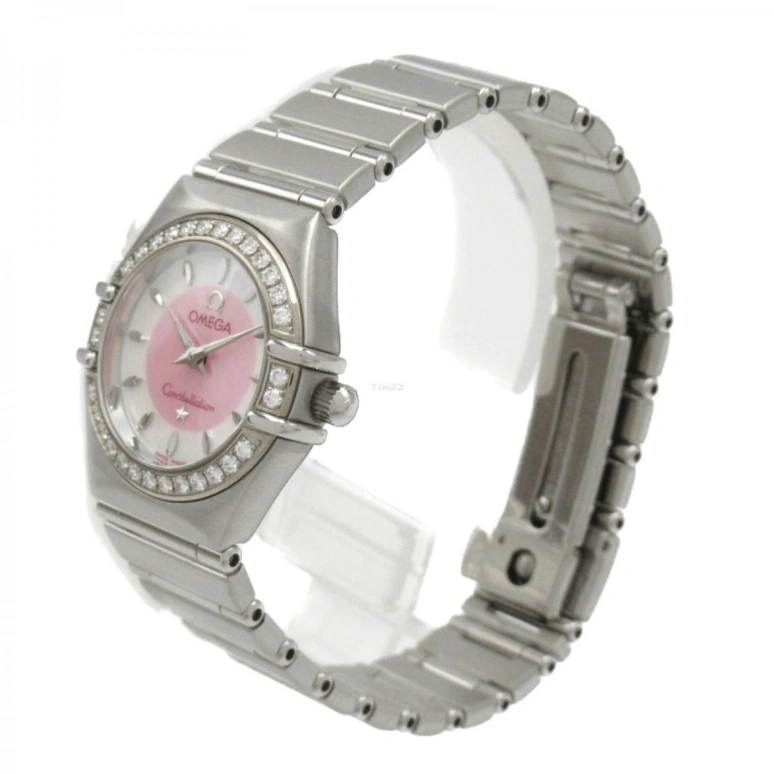 Omega,Constellation 23mm,23mm,Stainless Steel,Pink Red,White,Quartz,30000hours,In-house Caliber,1466,1466.85