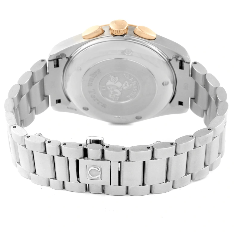 Omega,Aqua Terra 42.20mm,42.20mm,Red Gold,Stainless Steel,Black,Automatic,Chronograph,Day,221,221.20.42.40.01.002
