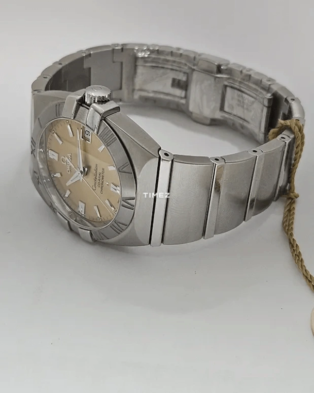 Omega,Constellation 35mm,35mm,Stainless Steel,Yellow,Automatic,Day,48hours,1501,1501.10.00
