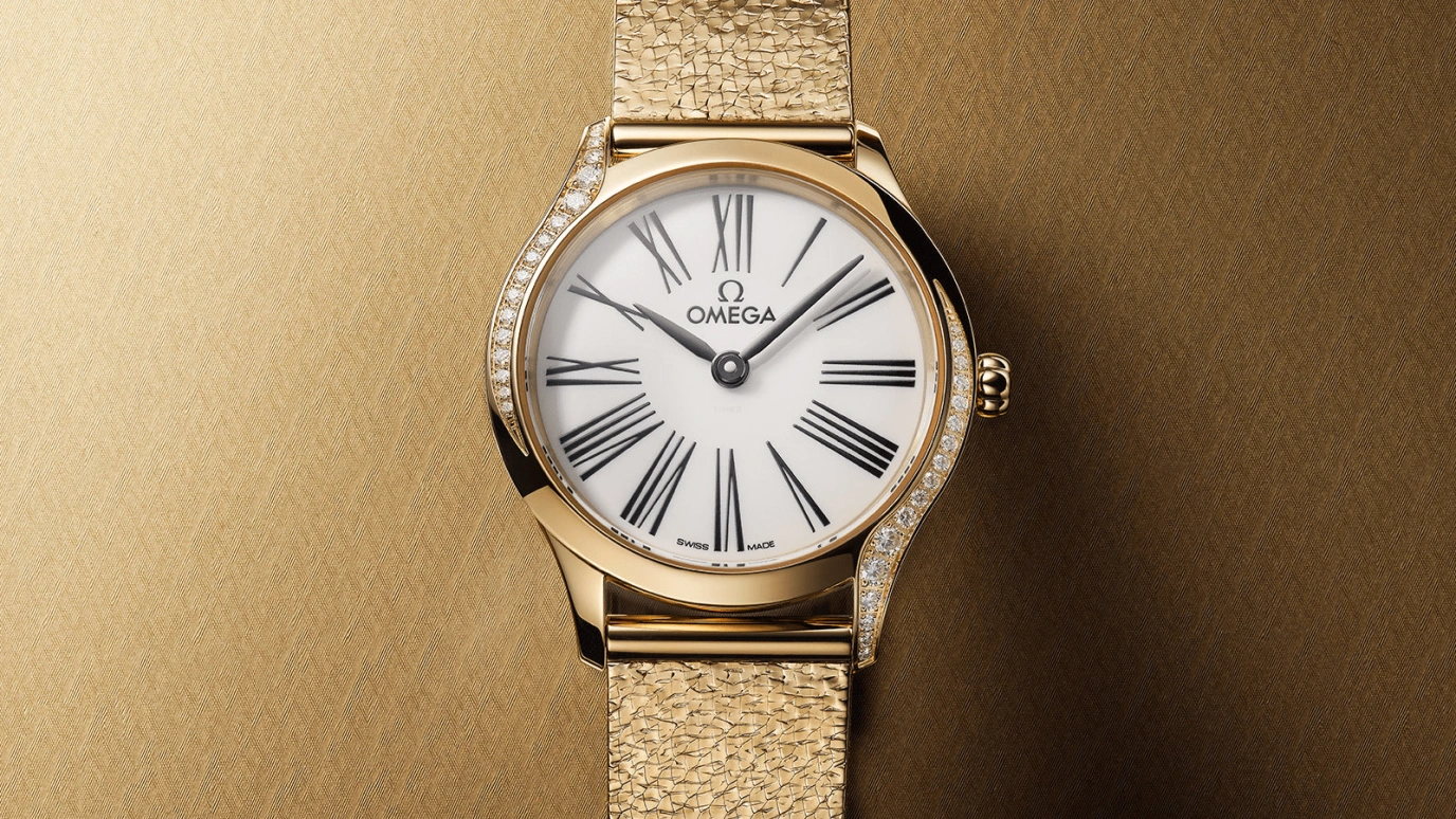 Omega,De Ville 26mm,26mm,Moonshine Gold,White,Quartz,In-house Caliber,Sapphire,428,428.55.26.60.04.001