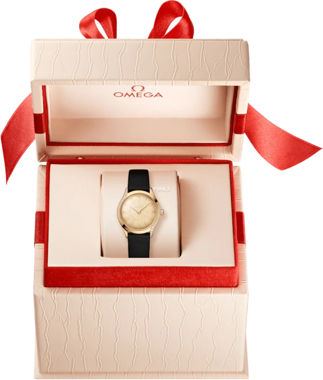 Omega,De Ville 26mm,26mm,Moonshine Gold,Gold,Quartz,In-house Caliber,Sapphire,Crystal Glass,428,428.57.26.60.99.001