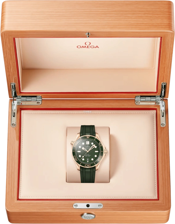 Omega,Seamaster Diver 300M 42mm,42mm,Moonshine Gold,Green,Automatic,Day,Anti-magnetic,210,210.62.42.20.10.001