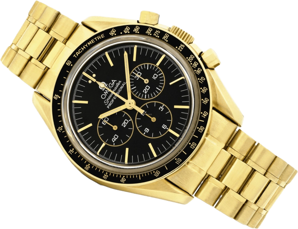 Omega,Speedmaster 42mm,42mm,Yellow Gold,Black,Handwound,Chronograph,48hours,3194,3194.50.00