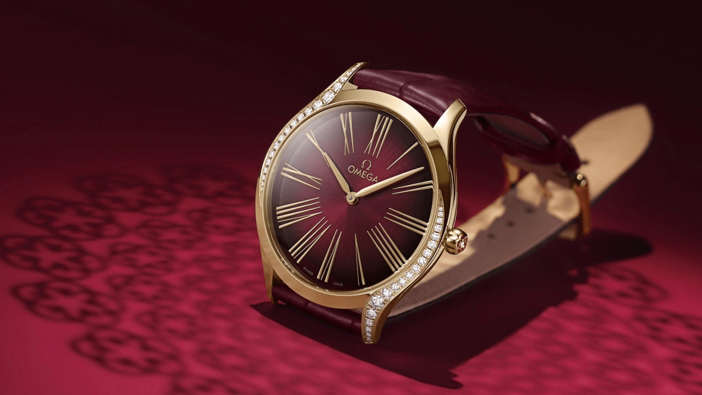 Omega,Trésor 36mm,36mm,Moonshine Gold,Red,Quartz,Day,Zodiac Indications,428,428.58.36.60.11.001
