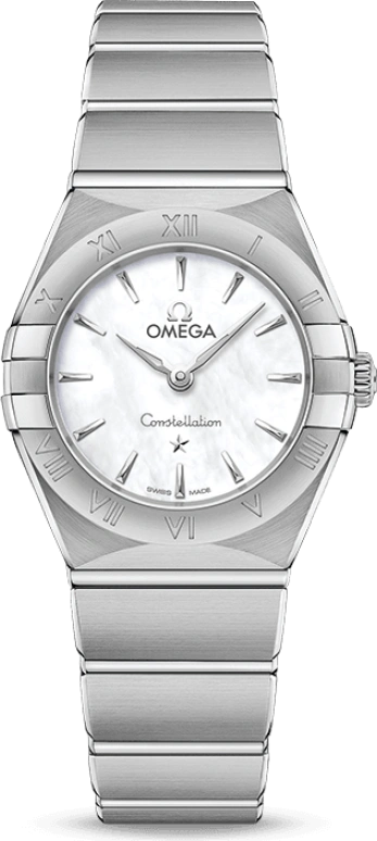 Omega,Constellation 25mm,25mm,Stainless Steel,White,Quartz,Day,Zodiac Indications,131,131.10.25.60.05.001