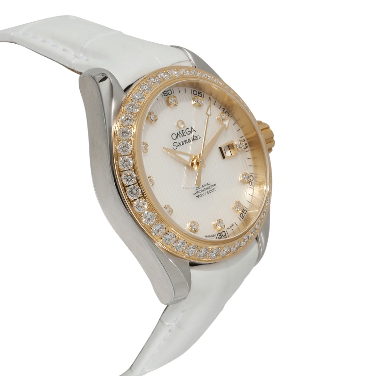 Omega,Aqua Terra 34mm,34mm,Yellow Gold,Stainless Steel,White,Automatic,Day,50hours,231,231.28.34.20.55.001