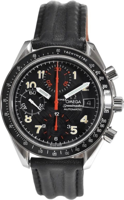 Omega,Speedmaster 39mm,39mm,Stainless Steel,Black,Automatic,Chronograph,Day,3813,3813.53.26