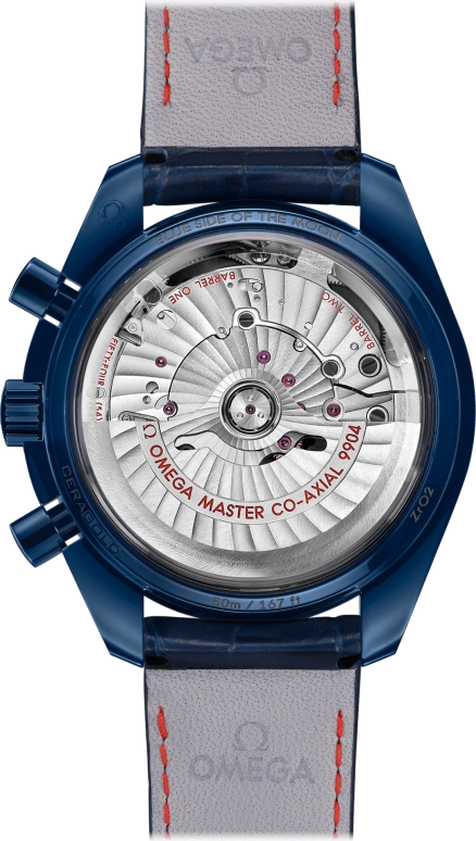 Omega,Speedmaster (Non-Moonwatch) 44.25mm,44.25mm,Ceramic,Blue,Automatic,Chronograph,Moonphase,Date,Co-Axial Escapement,60hours,In-house Caliber,304,304.93.44.52.03.002