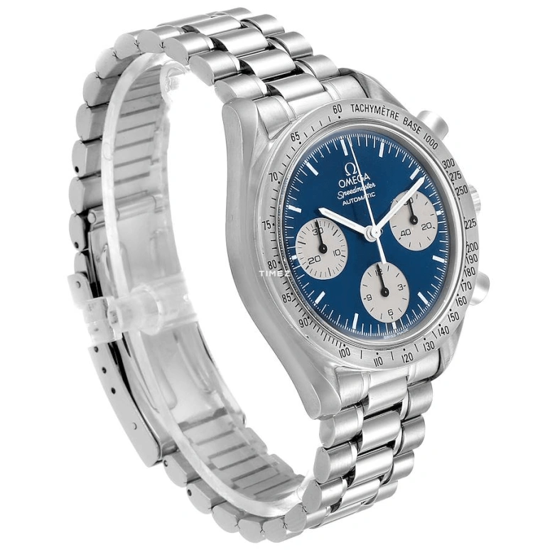 Omega,Speedmaster (Non-Moonwatch) 39mm,39mm,Stainless Steel,Blue,Automatic,Chronograph,42hours,3510,3510.82.00