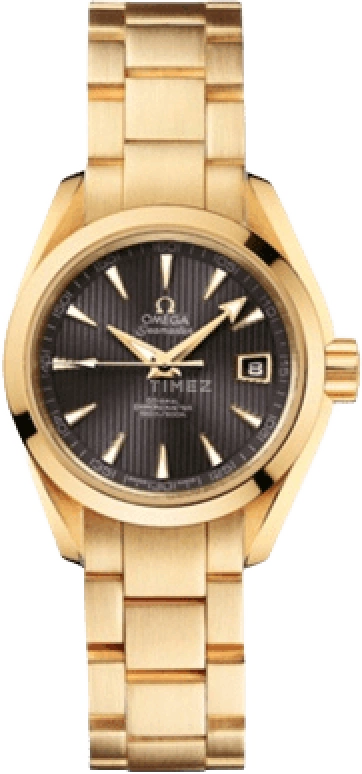 Omega,Aqua Terra 30mm,30mm,Yellow Gold,Grey,Automatic,Day,50hours,231,231.50.30.20.06.002