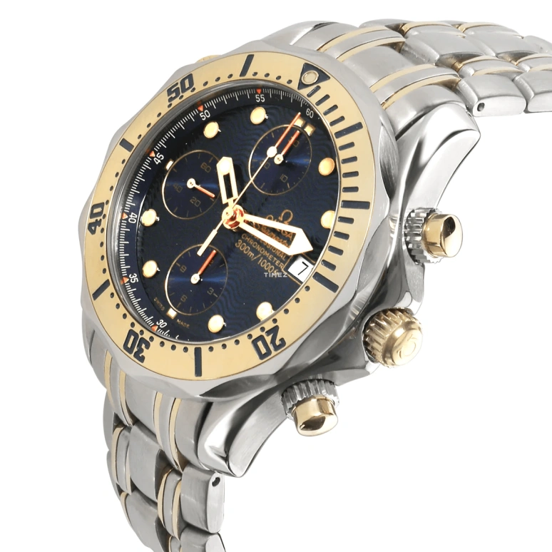 Omega,Seamaster Diver 300M 41.50mm,41.50mm,Yellow Gold,Stainless Steel,Blue,Automatic,Chronograph,Day,2398,2398.80.00