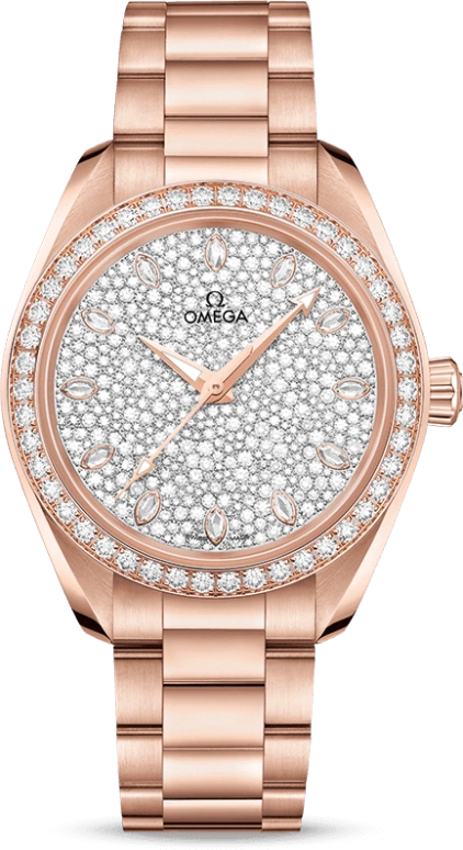 Omega,Aqua Terra 34mm,34mm,Sedna Gold,Automatic,Co-Axial Escapement,55hours,220,220.55.34.20.99.003
