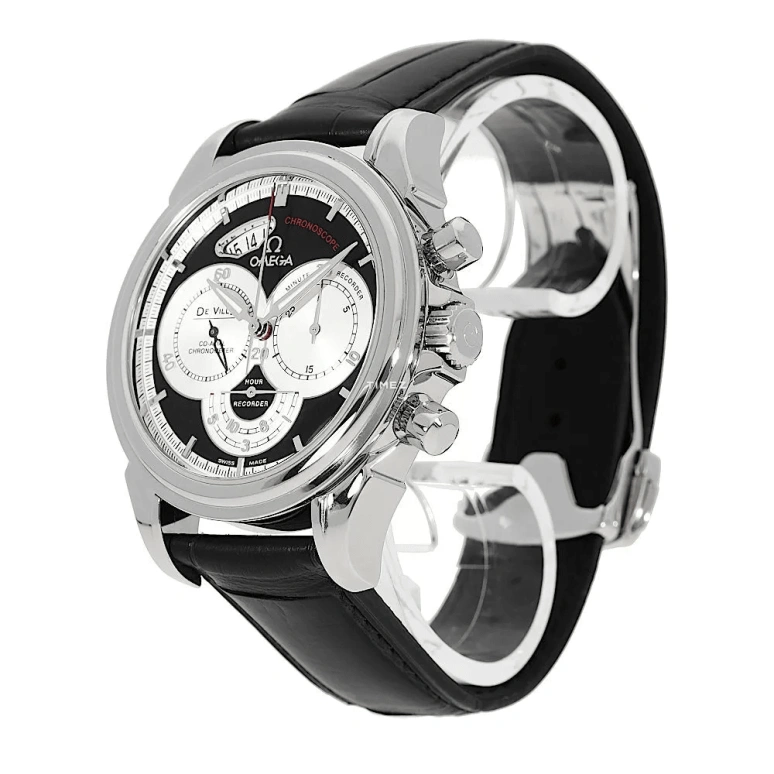 Omega,De Ville 41mm,41mm,Stainless Steel,Black,Automatic,Chronograph,Day,422,422.13.41.50.01.001