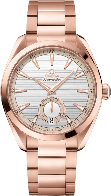 Omega,Aqua Terra 41mm,41mm,Sedna Gold,Silver,Automatic,Date,Co-Axial Escapement,220,220.50.41.21.02.002
