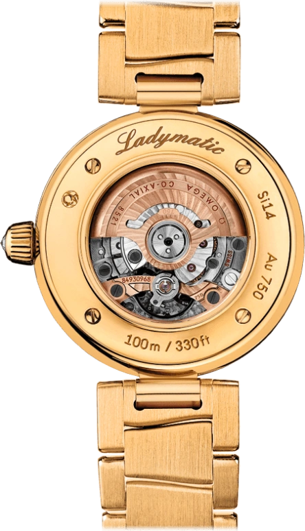 Omega,LadyMatic 34mm,34mm,Yellow Gold,White,Automatic,Date,Co-Axial Escapement,425,425.65.34.20.55.002