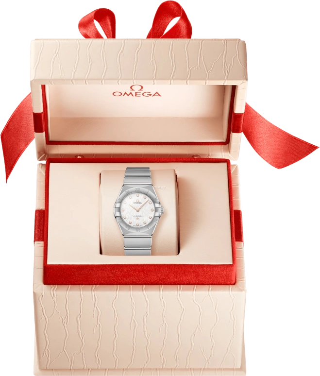 Omega,Constellation 28mm,28mm,Stainless Steel,Silver,Quartz,In-house Caliber,Sapphire,Crystal Glass,131,131.10.28.60.52.001