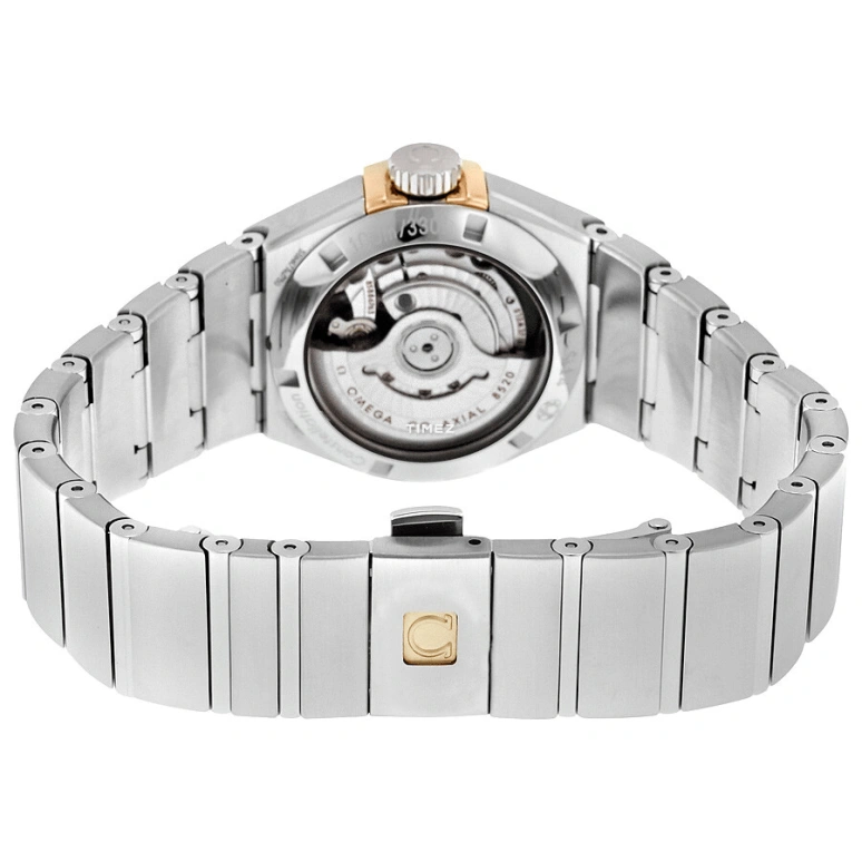 Omega,Constellation 27mm,27mm,Red Gold,Stainless Steel,Blue,Automatic,Day,50hours,123,123.20.27.20.53.002