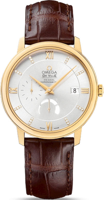 Omega,De Ville 39.50mm,39.50mm,Yellow Gold,Silver,Automatic,Date,Power Reserve Indicator,Co-Axial Escapement,424,424.53.40.21.52.001