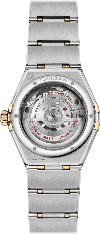 Omega,Constellation 29mm,29mm,Sedna Gold,Stainless Steel,Blue,Automatic,Date,Co-Axial Escapement,131,131.20.29.20.53.002