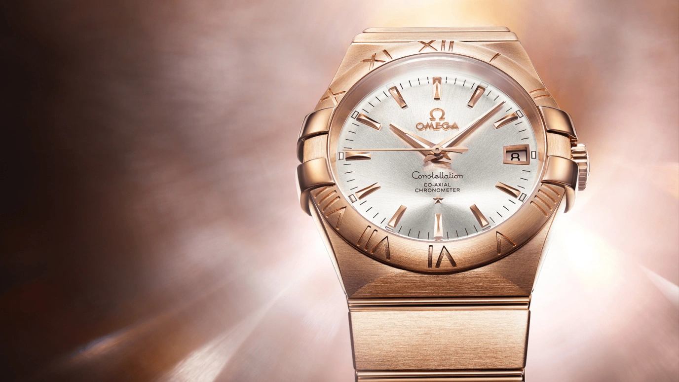 Omega,Constellation 35mm,35mm,Red Gold,Silver,Automatic,Date,Co-Axial Escapement,123,123.50.35.20.02.001