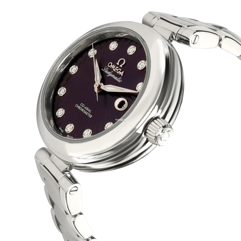 Omega,De Ville 34mm,34mm,Stainless Steel,Purple,Automatic,Day,Co-Axial Escapement,Anti-magnetic,425,425.30.34.20.60.001