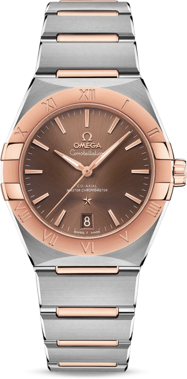 Omega,Constellation 36mm,36mm,Sedna Gold,Stainless Steel,Brown,Automatic,Date,Co-Axial Escapement,131,131.20.36.20.13.001