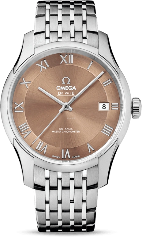 Omega,De Ville 41mm,41mm,Stainless Steel,Brown,Automatic,Date,Co-Axial Escapement,433,433.10.41.21.10.001