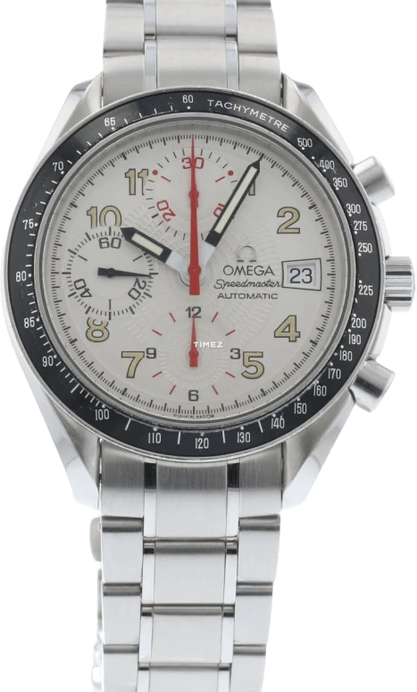 Omega,Speedmaster (Non-Moonwatch) 40mm,40mm,Stainless Steel,White,Automatic,Chronograph,Day,3513,3513.33.00