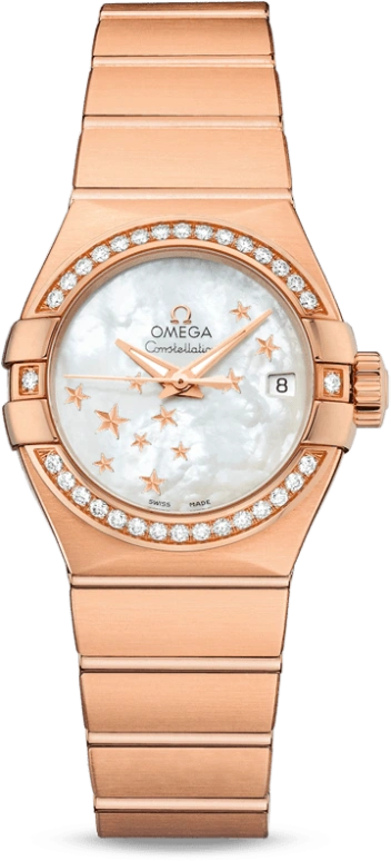 Omega,Constellation 27mm,27mm,Red Gold,White,Automatic,Date,Co-Axial Escapement,123,123.55.27.20.05.003