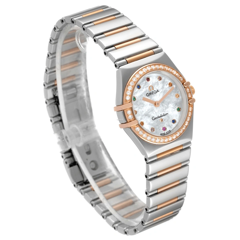 Omega,Constellation 25.50mm,25.50mm,Stainless Steel,Red Gold,White,Quartz,30000hours,In-house Caliber,1373,1373.79.00