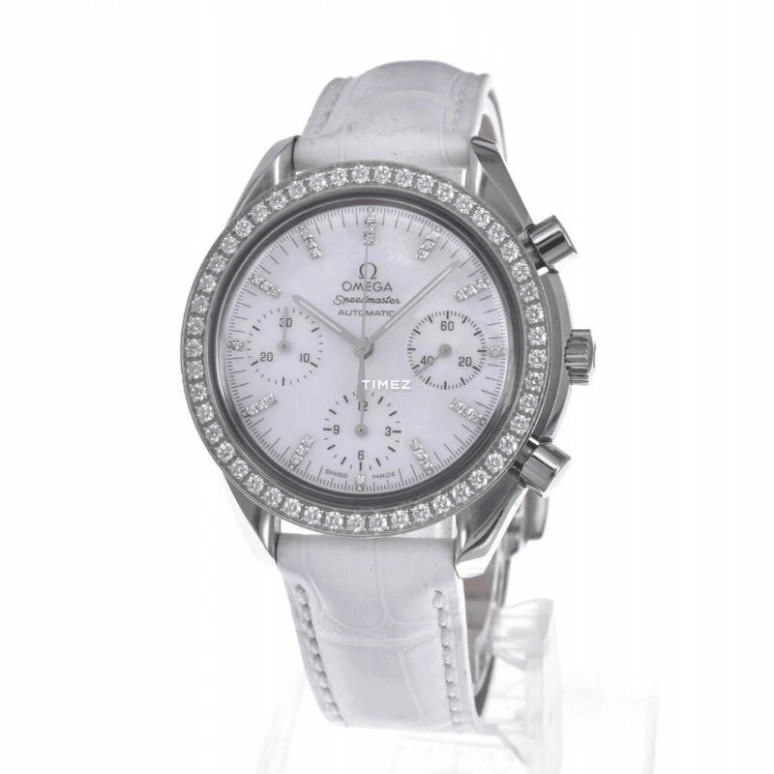 Omega,Speedmaster 39mm,39mm,Stainless Steel,White,Automatic,Chronograph,Day,3815,3815.77.36