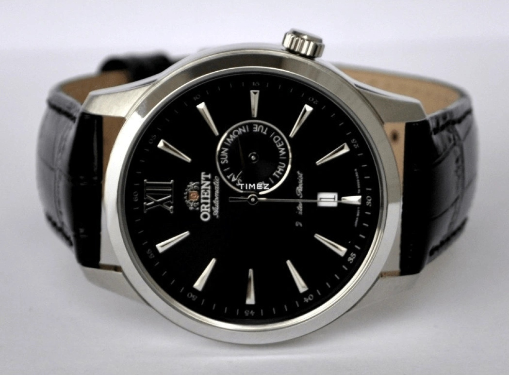 Orient,Other 42mm,42mm,Stainless Steel,Black,Automatic,Date,Day,ES00005B