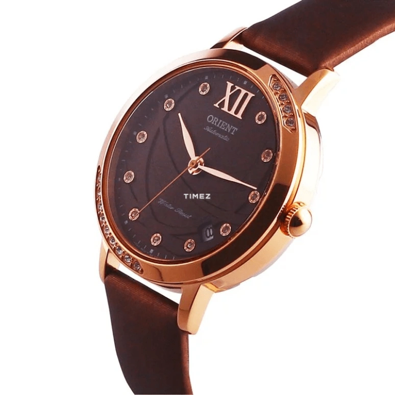 Orient,Other 36mm,36mm,Stainless Steel,Brown,Automatic,Handwound,Day,Sapphire,Crystal Glass,FER2H002T
