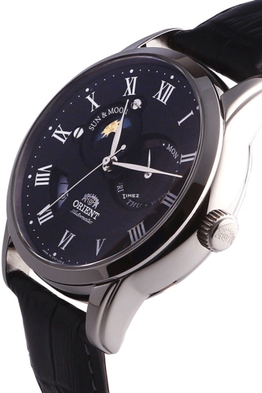 Orient,Classic 42.50mm,42.50mm,Stainless Steel,Black,Automatic,Moonphase,Date,Day,SET0T002B