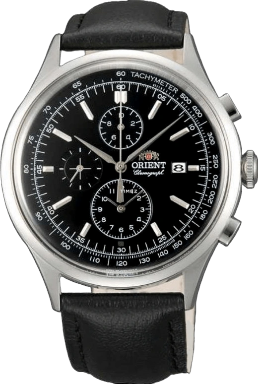 Orient,Other 42.60mm,42.60mm,Stainless Steel,Black,Quartz,Chronograph,Day,TT0V003B
