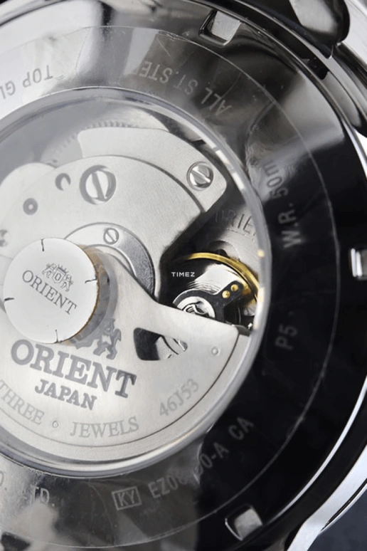 Orient,Classic 42mm,42mm,Stainless Steel,Brown,Automatic,Chronograph,Day,Power Reserve Indicator,FEZ08002T