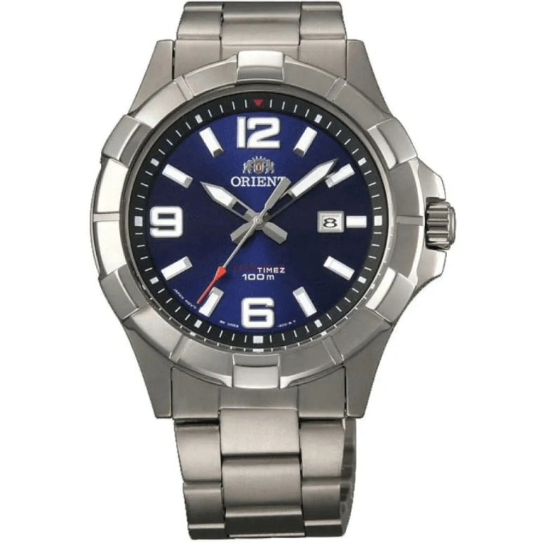 Orient,Sports 43.20mm,43.20mm,Stainless Steel,Blue,Quartz,Day,Hardlex,Glass,UNE6001D